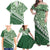 Green Bula Fiji Family Matching Off Shoulder Maxi Dress and Hawaiian Shirt Fijian Language Week Tapa Cloth - Pastel