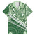 Green Bula Fiji Family Matching Off Shoulder Maxi Dress and Hawaiian Shirt Fijian Language Week Tapa Cloth - Pastel