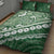 Green Bula Fiji Quilt Bed Set Fijian Language Week Tapa Cloth - Pastel