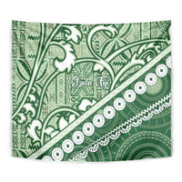 Green Bula Fiji Tapestry Fijian Language Week Tapa Cloth - Pastel