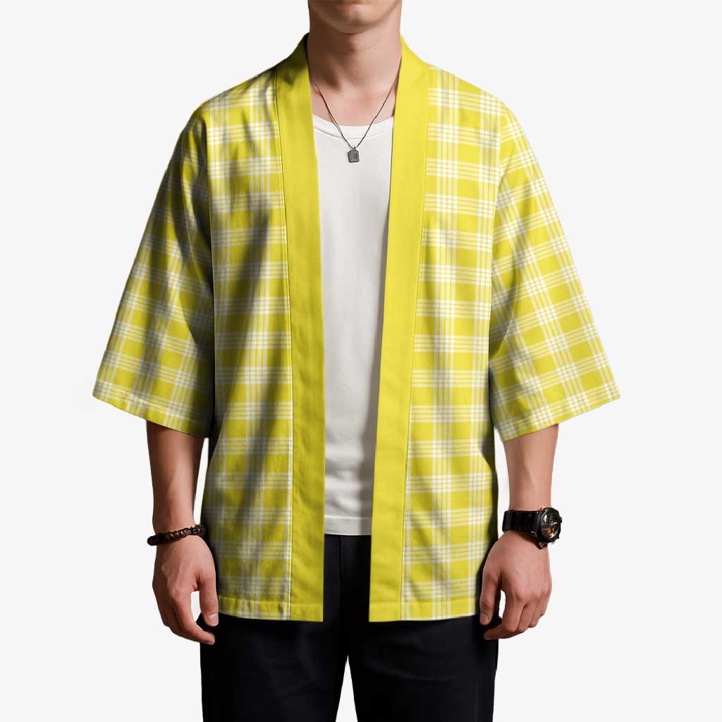 Yellow Japanese Palaka Pride Kimono - Polynesian Pride