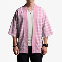 Light Pink Japanese Palaka Pride Kimono - Polynesian Pride