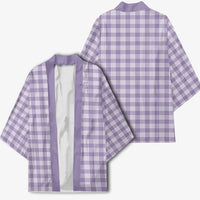 Lavender Japanese Palaka Pride Kimono - undefined