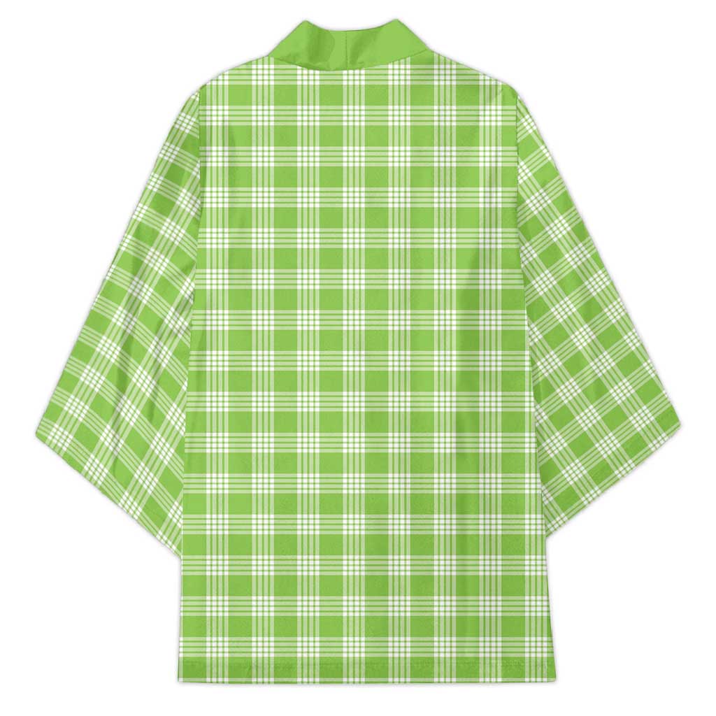 Bright Green Japanese Palaka Pride Kimono - Polynesian Pride