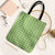 Bright Green Japanese Palaka Pride Tote Bag - Polynesian Pride