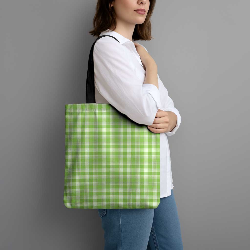 Bright Green Japanese Palaka Pride Tote Bag - Polynesian Pride