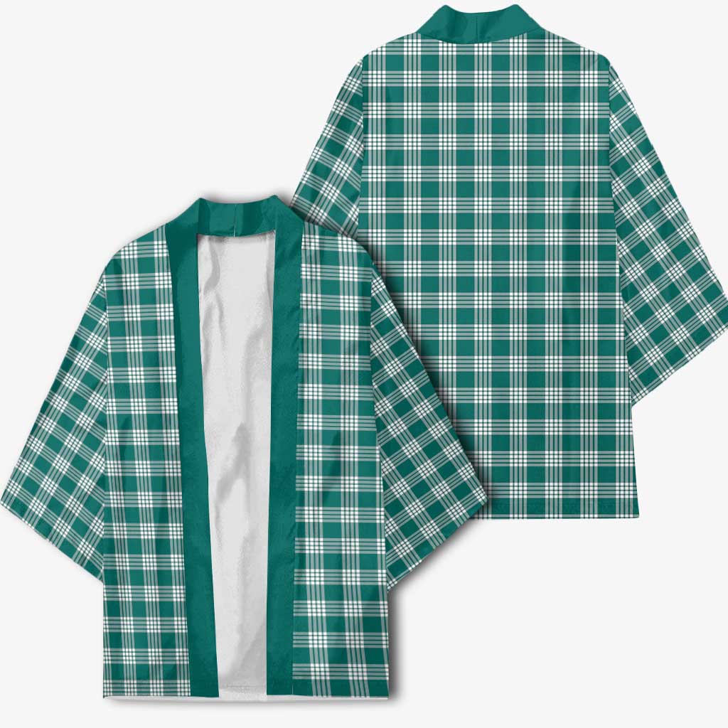 Teal Japanese Palaka Pride Kimono - Polynesian Pride