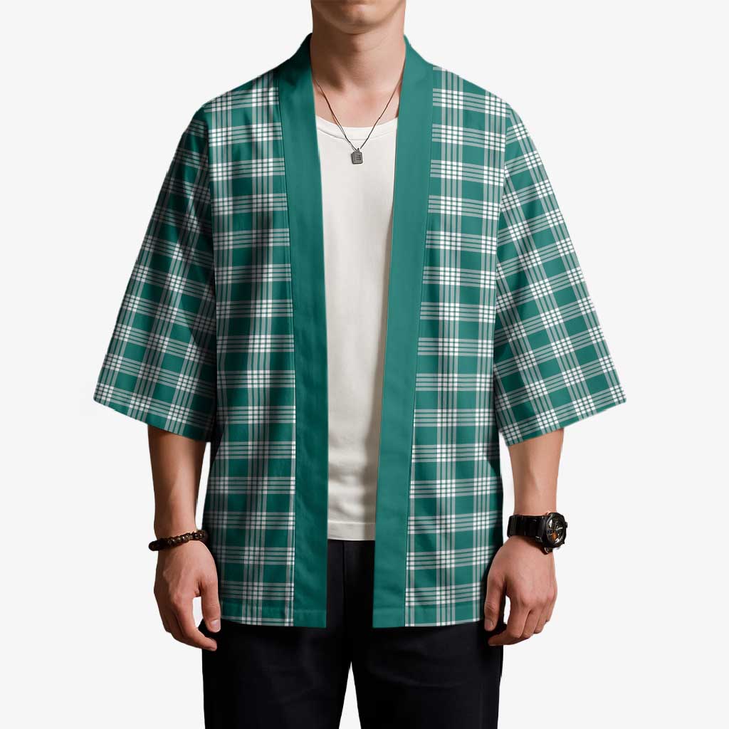 Teal Japanese Palaka Pride Kimono - Polynesian Pride