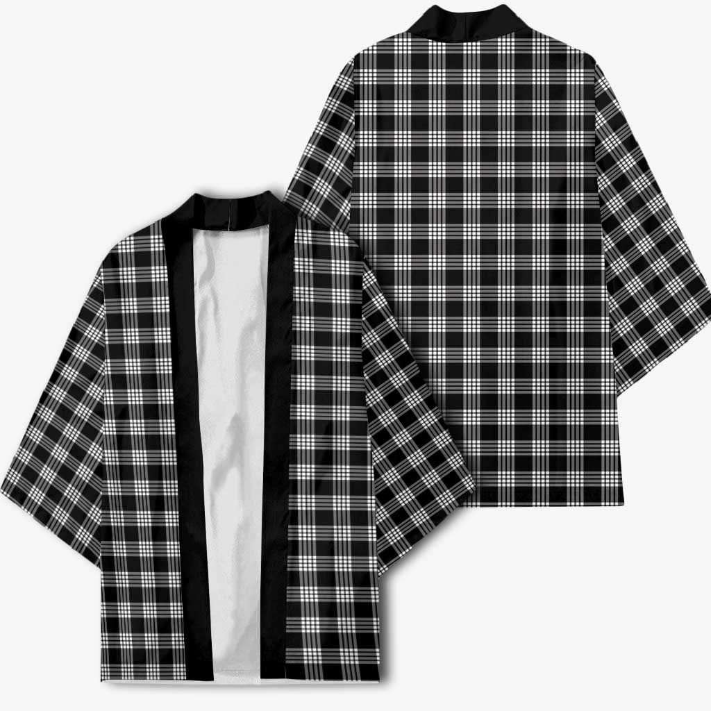 Black Japanese Palaka Pride Kimono - Polynesian Pride