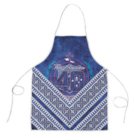 Toa Samoa Rugby Apron 40th Anniversary Samoan Siapo Pattern LT14 Blue - Polynesian Pride