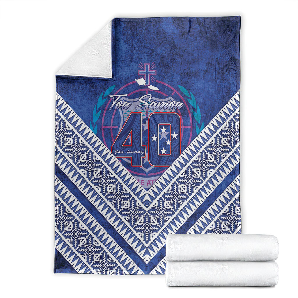 Toa Samoa Rugby Blanket 40th Anniversary Samoan Siapo Pattern LT14 - Polynesian Pride