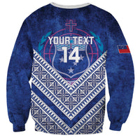Toa Samoa Rugby Custom Sweatshirt 40th Anniversary Samoan Siapo Pattern LT14 - Polynesian Pride
