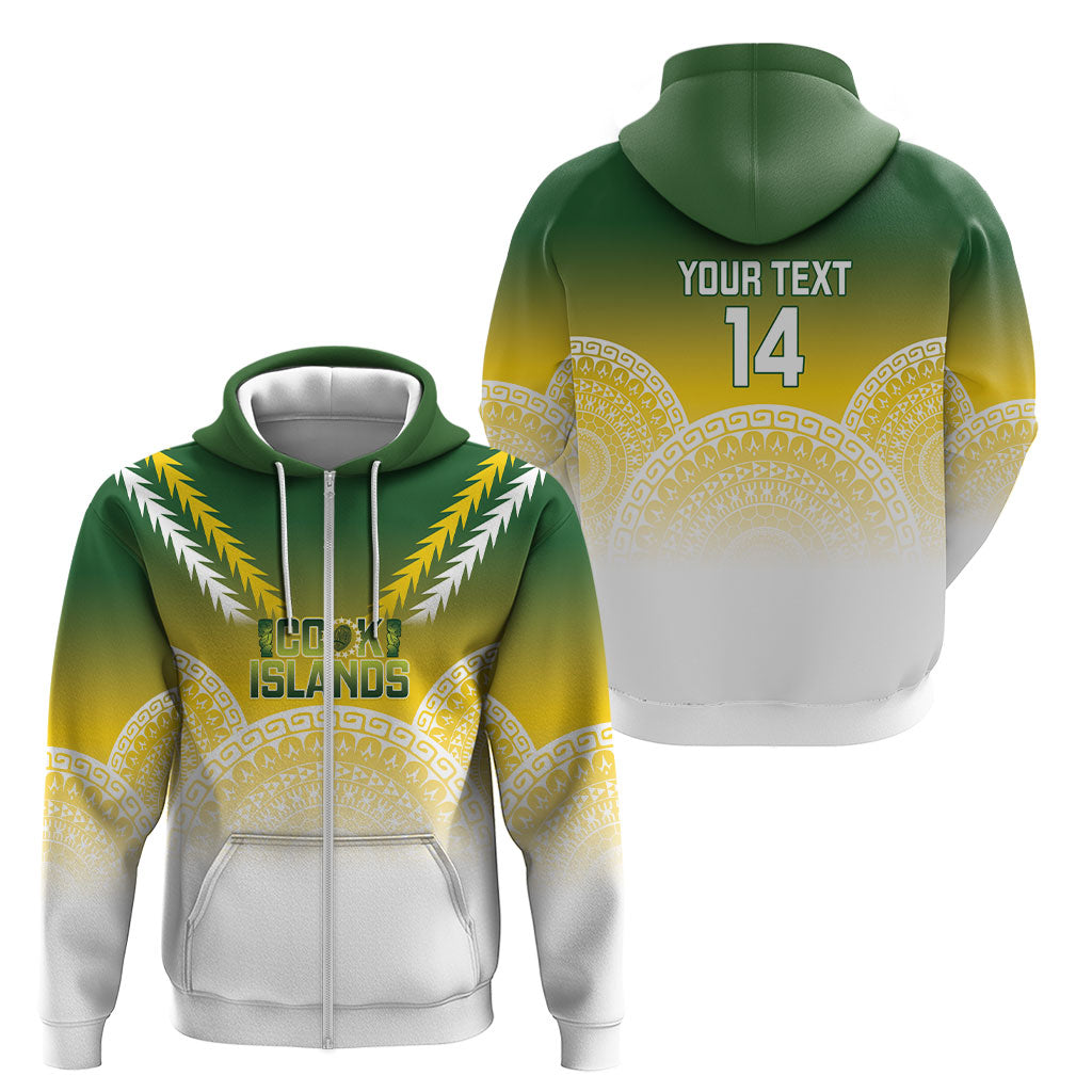 Cook Islands Rugby Custom Zip Hoodie Come On Kukis LT14 - Polynesian Pride