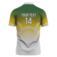 Cook Islands Rugby Custom Zipper Polo Shirt Come On Kukis LT14 - Polynesian Pride