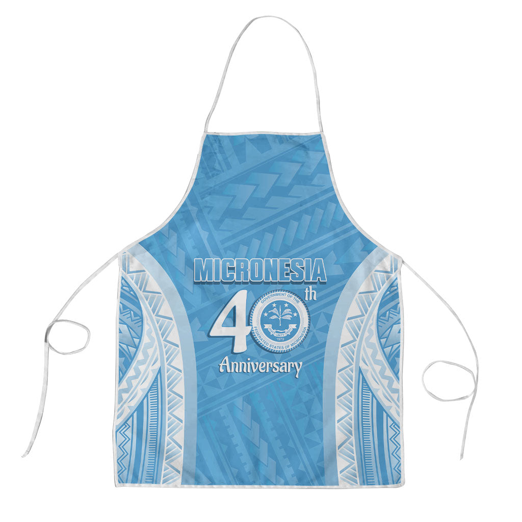 Federated States of Micronesia Independence Day Apron FSM 40th Anniversary Proud LT14 Blue - Polynesian Pride