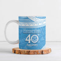 Federated States of Micronesia Independence Day Ceramic Mug FSM 40th Anniversary Proud LT14 Blue - Polynesian Pride