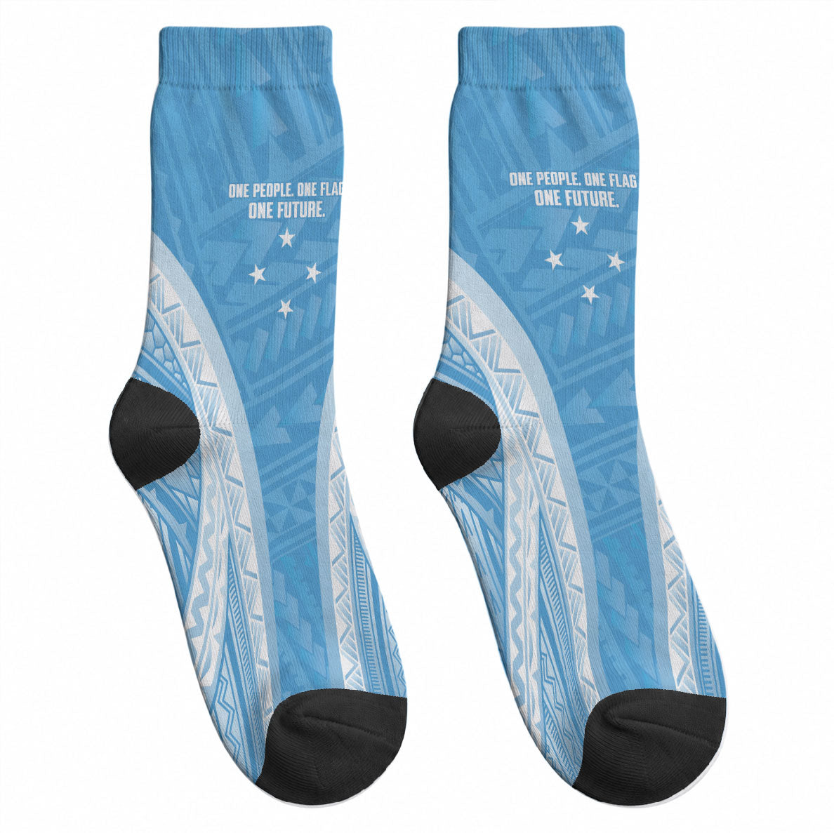 Federated States of Micronesia Independence Day Crew Socks FSM 40th Anniversary Proud LT14 - Polynesian Pride