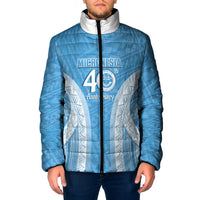 Federated States of Micronesia Independence Day Padded Jacket FSM 40th Anniversary Proud LT14 Men Blue - Polynesian Pride