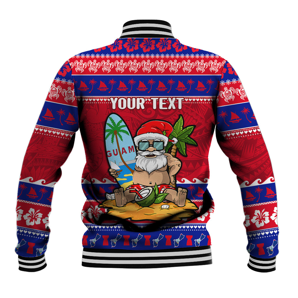 Custom Guam Christmas Baseball Jacket Guaman Santas Felis Pasgua LT14 - Polynesian Pride