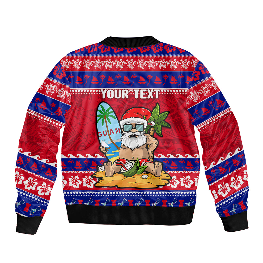 Custom Guam Christmas Bomber Jacket Guaman Santas Felis Pasgua LT14 - Polynesian Pride