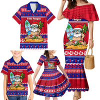 Custom Guam Christmas Family Matching Mermaid Dress and Hawaiian Shirt Guaman Santas Felis Pasgua LT14 - Polynesian Pride