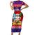 Custom Guam Christmas Family Matching Short Sleeve Bodycon Dress and Hawaiian Shirt Guaman Santas Felis Pasgua LT14 Mom's Dress Blue - Polynesian Pride