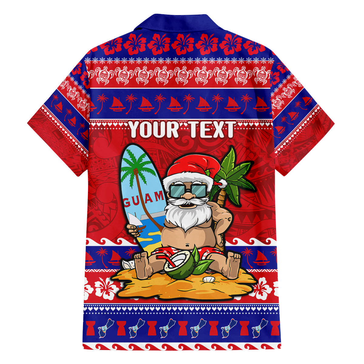 Custom Guam Christmas Family Matching Summer Maxi Dress and Hawaiian Shirt Guaman Santas Felis Pasgua LT14 - Polynesian Pride