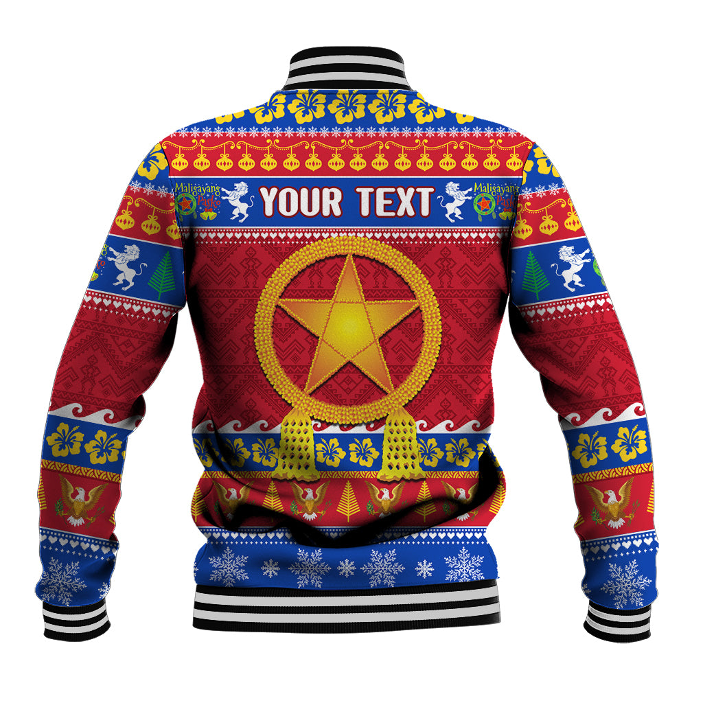 Custom Philippines Christmas Baseball Jacket Filipino Parol Maligayang Pasko LT14 - Polynesian Pride