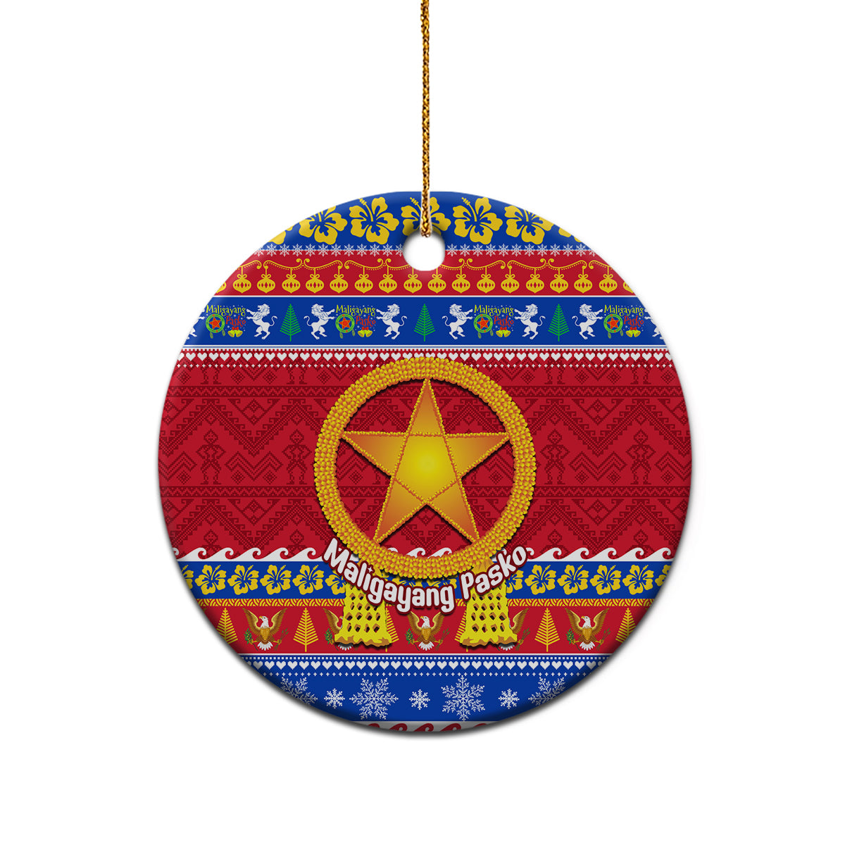 Custom Philippines Christmas Ceramic Ornament Filipino Parol Maligayang Pasko LT14 - Polynesian Pride