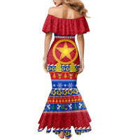 Custom Philippines Christmas Family Matching Mermaid Dress and Hawaiian Shirt Filipino Parol Maligayang Pasko LT14 - Polynesian Pride