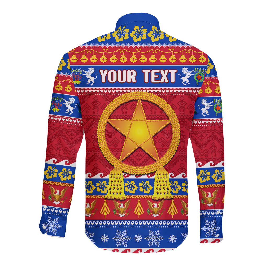 Custom Philippines Christmas Long Sleeve Button Shirt Filipino Parol Maligayang Pasko LT14 - Polynesian Pride