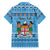 Custom Fiji Christmas Family Matching Short Sleeve Bodycon Dress and Hawaiian Shirt Fijian Tapa Marau na Kerisimasi LT14 - Polynesian Pride