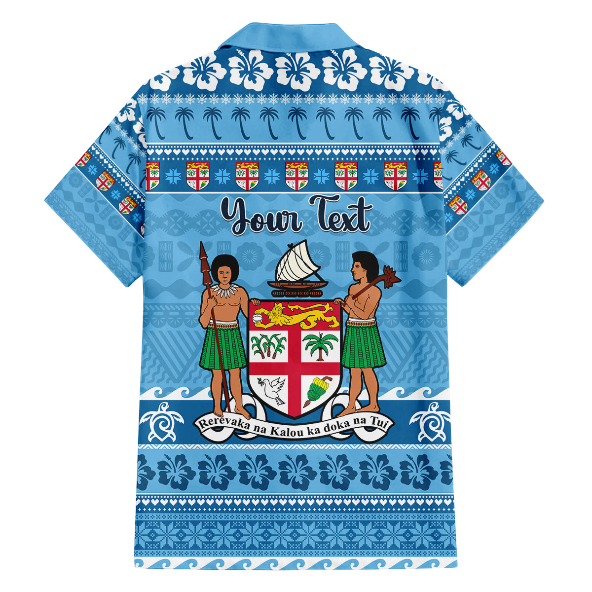 Custom Fiji Christmas Family Matching Tank Maxi Dress and Hawaiian Shirt Fijian Tapa Marau na Kerisimasi LT14 - Polynesian Pride