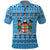 Custom Fiji Christmas Polo Shirt Fijian Tapa Marau na Kerisimasi LT14 Blue - Polynesian Pride