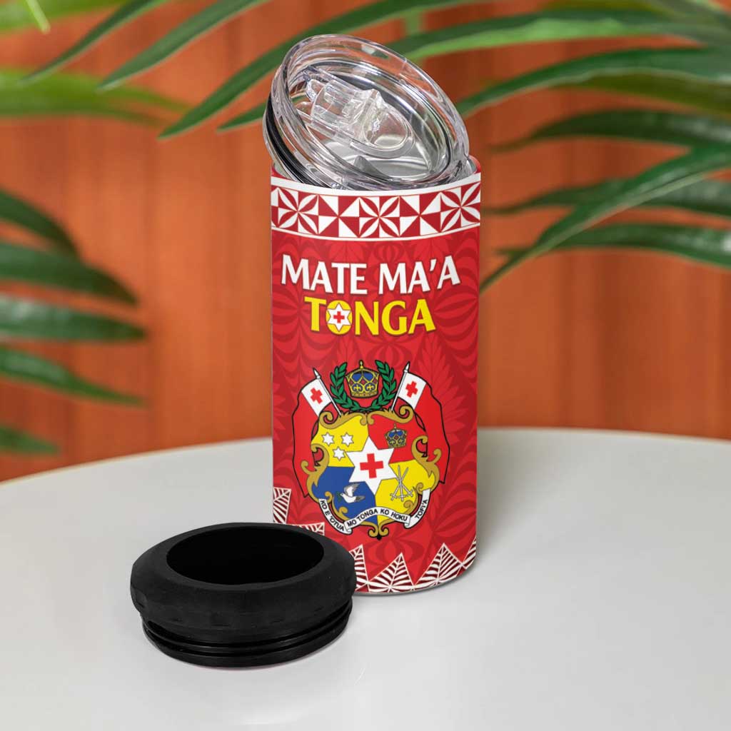 Custom Mate Maa Tonga 4 in 1 Can Cooler Tumbler 2024 Go Champions