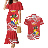 Custom Mate Maa Tonga Couples Matching Mermaid Dress and Hawaiian Shirt 2024 Go Champions
