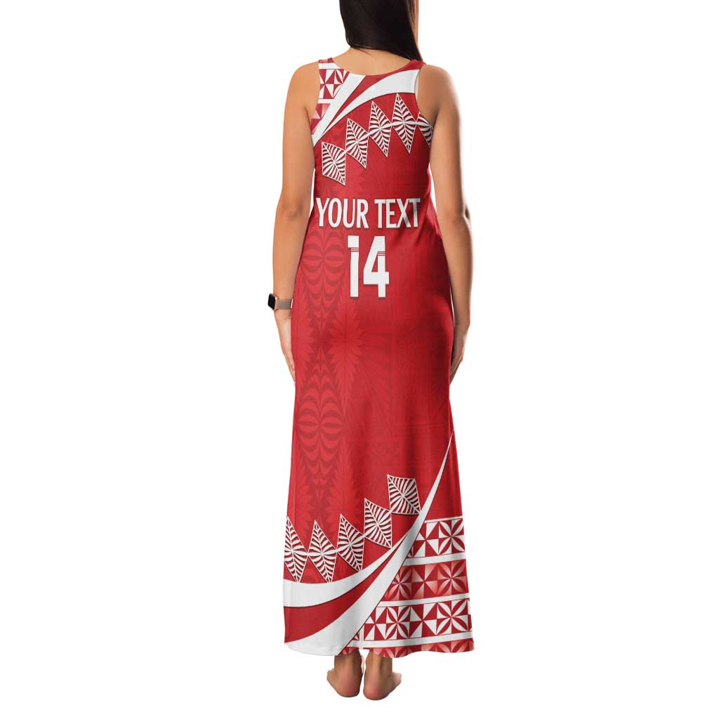 Custom Mate Maa Tonga Family Matching Tank Maxi Dress and Hawaiian Shirt 2024 Go Champions