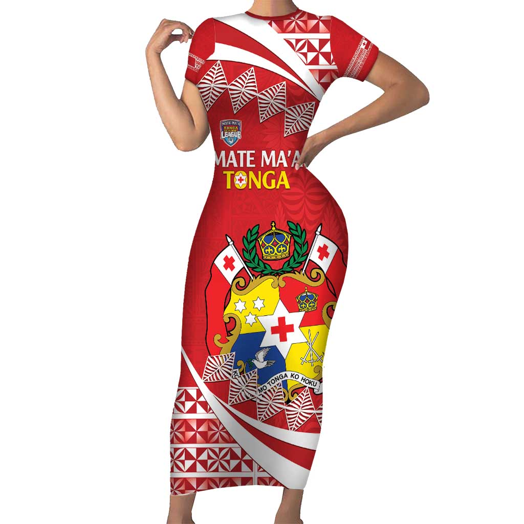 Custom Mate Maa Tonga Short Sleeve Bodycon Dress 2024 Go Champions