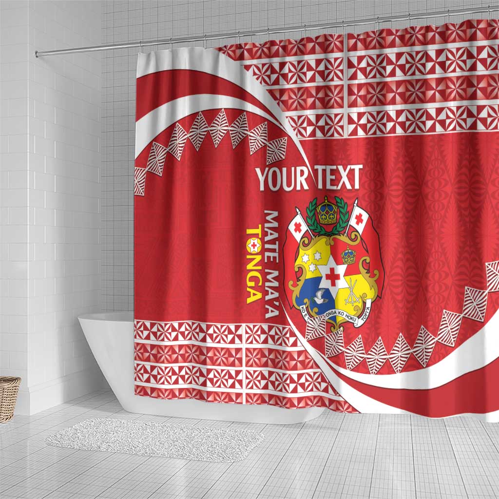 Custom Mate Maa Tonga Shower Curtain 2024 Go Champions LT14 - Polynesian Pride