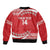 Custom Mate Maa Tonga Sleeve Zip Bomber Jacket 2024 Go Champions