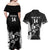 Aotearoa Rugby Custom Couples Matching Off Shoulder Maxi Dress and Hawaiian Shirt Maori Kiwi - Mascot Style