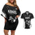 Aotearoa Rugby Custom Couples Matching Off Shoulder Short Dress and Hawaiian Shirt Maori Kiwi - Mascot Style