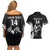 Aotearoa Rugby Custom Couples Matching Off Shoulder Short Dress and Hawaiian Shirt Maori Kiwi - Mascot Style