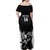 Aotearoa Rugby Custom Family Matching Off Shoulder Maxi Dress and Hawaiian Shirt Maori Kiwi - Mascot Style