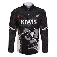 Aotearoa Rugby Custom Family Matching Puletasi and Hawaiian Shirt Maori Kiwi - Mascot Style