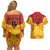 Papua New Guinea Rugby Custom Couples Matching Off Shoulder Short Dress and Hawaiian Shirt Go Kumuls PNG - Polynesian Pattern