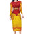 Papua New Guinea Rugby Custom Family Matching Long Sleeve Bodycon Dress and Hawaiian Shirt Go Kumuls PNG - Polynesian Pattern