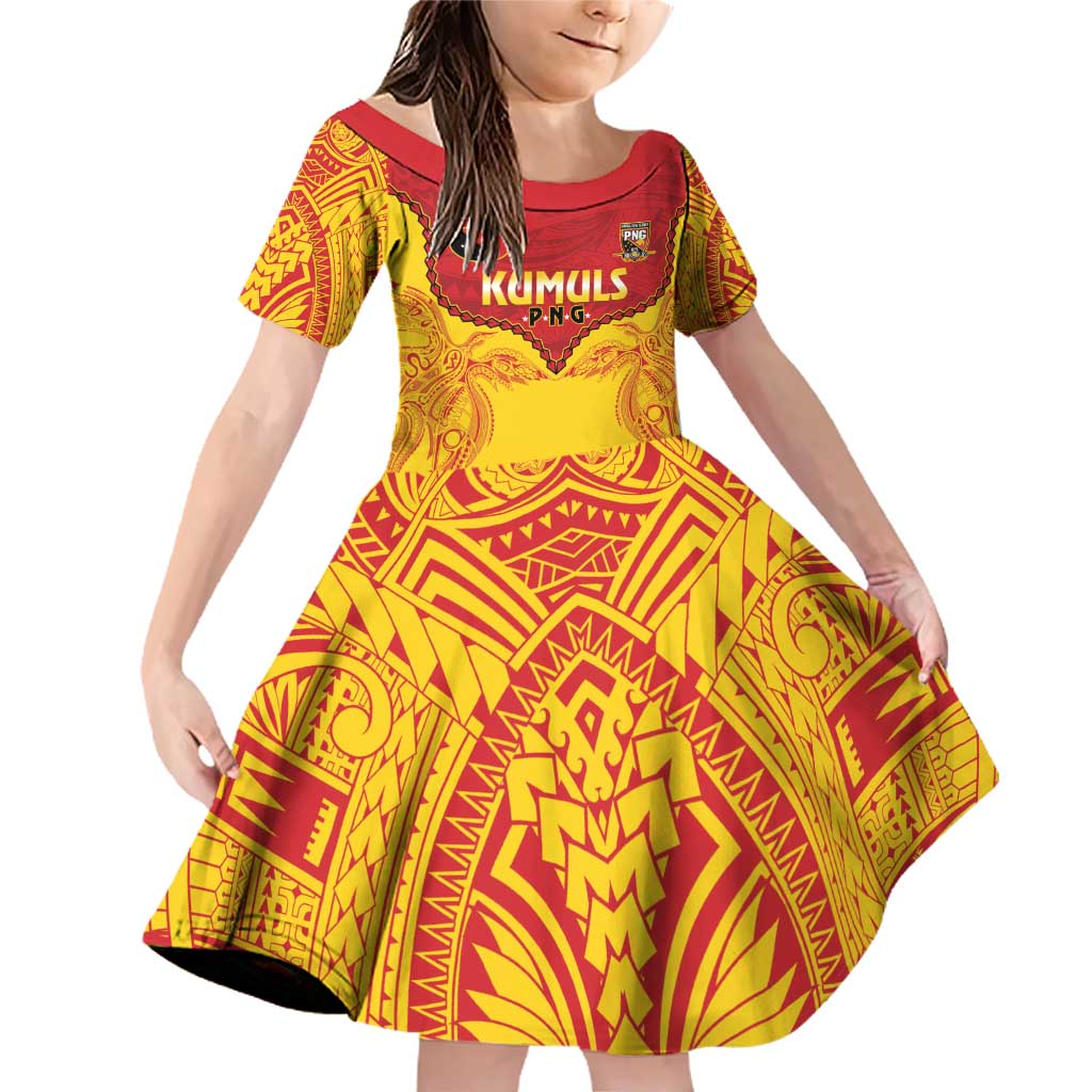 Papua New Guinea Rugby Custom Family Matching Off Shoulder Short Dress and Hawaiian Shirt Go Kumuls PNG - Polynesian Pattern