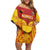 Papua New Guinea Rugby Custom Family Matching Off Shoulder Short Dress and Hawaiian Shirt Go Kumuls PNG - Polynesian Pattern