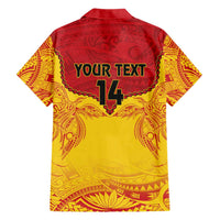 Papua New Guinea Rugby Custom Family Matching Short Sleeve Bodycon Dress and Hawaiian Shirt Go Kumuls PNG - Polynesian Pattern LT14 - Polynesian Pride